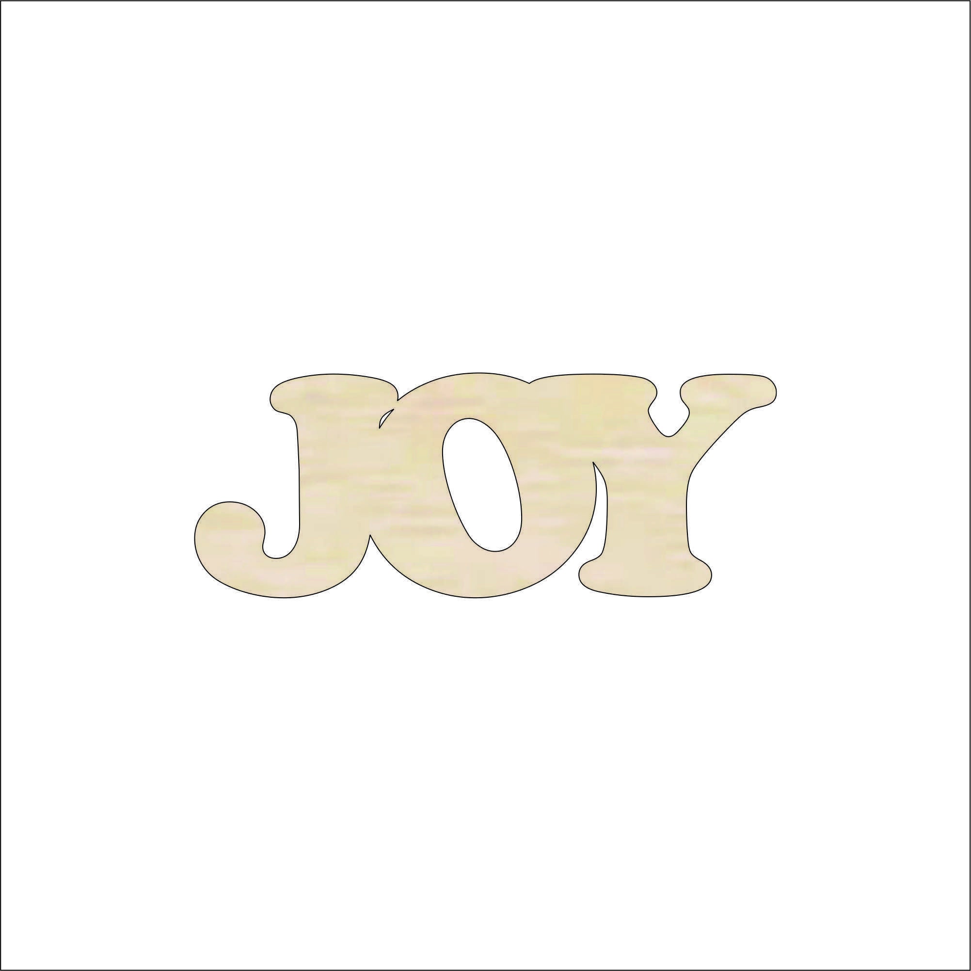 Word Joy - Laser Cut Out Unfinished Wood Craft Shape WRD32 Word Joy - Laser Cut Out Unfinished Wood Craft Shape WRD32