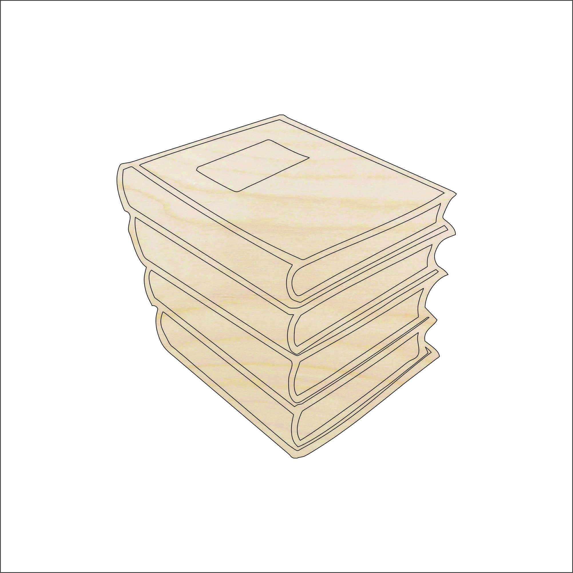 School Book - Laser Cut Out Unfinished Wood Craft Shape SCL4 School Book - Laser Cut Out Unfinished Wood Craft Shape SCL4