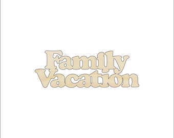 Word Family Vacation - Laser Cut Out Unfinished Wood Craft Shape TRP18 Word Family Vacation - Laser Cut Out Unfinished Wood Craft Shape TRP18
