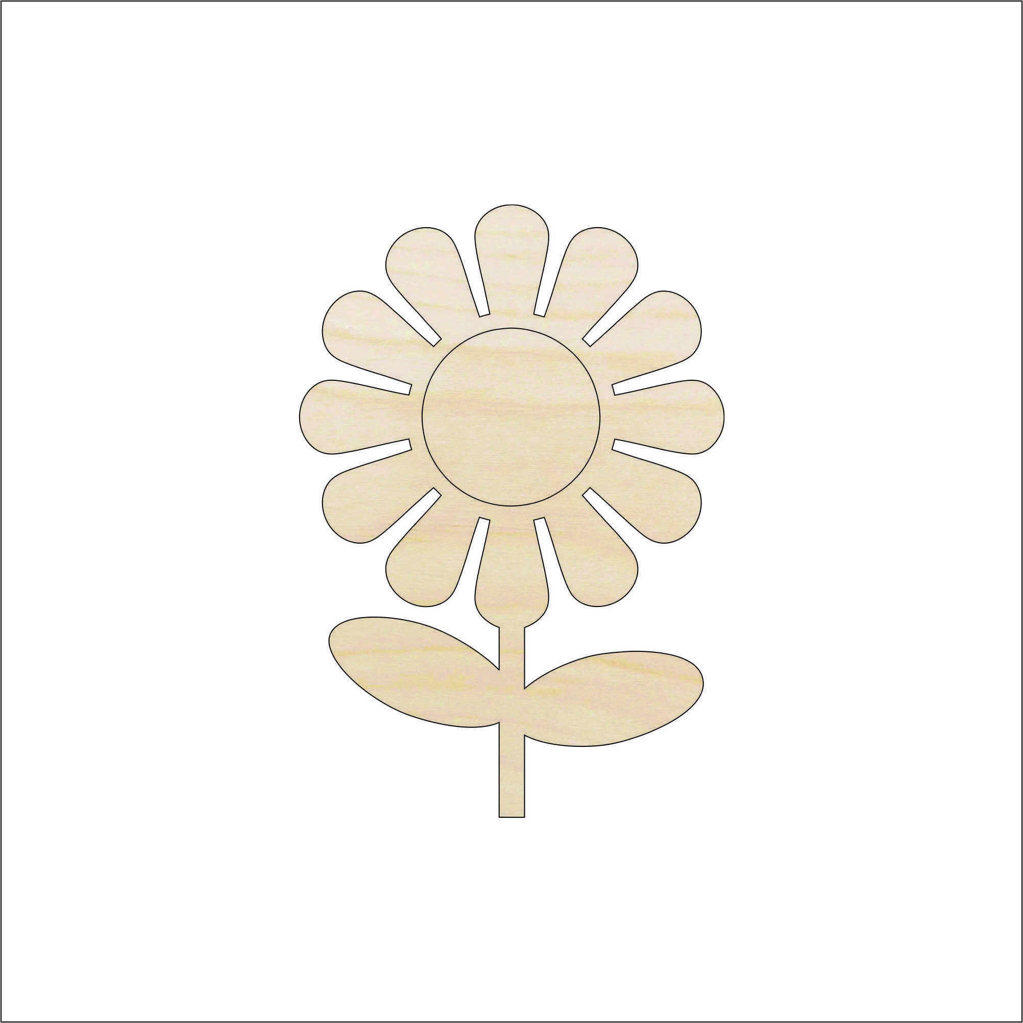 Flower Daisy - Laser Cut Out Unfinished Wood Craft Shape FLR48 Flower Daisy - Laser Cut Out Unfinished Wood Craft Shape FLR48