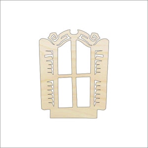 Window - Laser Cut Out Unfinished Wood Craft Shape FAL15 Window - Laser Cut Out Unfinished Wood Craft Shape FAL15