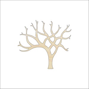 Tree - Laser Cut Out Unfinished Wood Shape Craft Supply TRE60