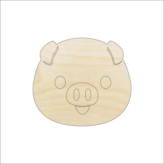 Pig - Laser Cut Out Unfinished Wood Craft Shape PIG2 Pig - Laser Cut Out Unfinished Wood Craft Shape PIG2