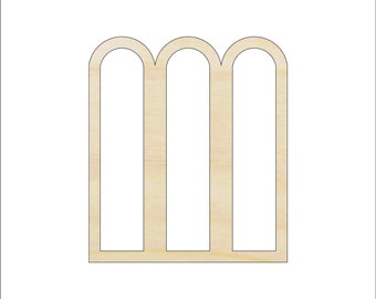 Window - Laser Cut Out Unfinished Wood Craft Shape BLD143 Window - Laser Cut Out Unfinished Wood Craft Shape BLD143