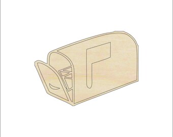 Building Mailbox - Laser Cut Out Unfinished Wood Craft Shape BLD125 Building Mailbox - Laser Cut Out Unfinished Wood Craft Shape BLD125