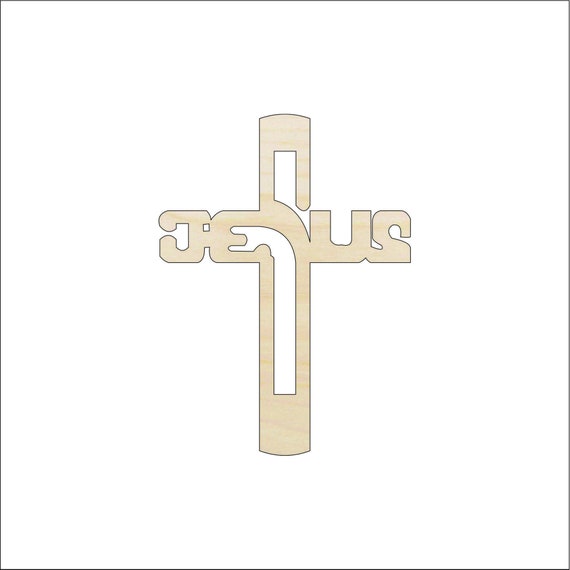 Cross - Laser Cut Out Unfinished Wood Craft Shape REL37 Cross - Laser Cut Out Unfinished Wood Craft Shape REL37