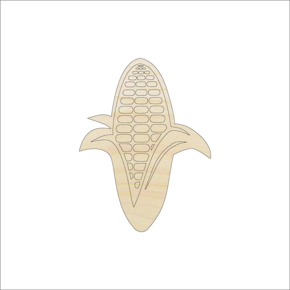Food Corn - Laser Cut Out Unfinished Wood Craft Shape FOD57 Food Corn - Laser Cut Out Unfinished Wood Craft Shape FOD57