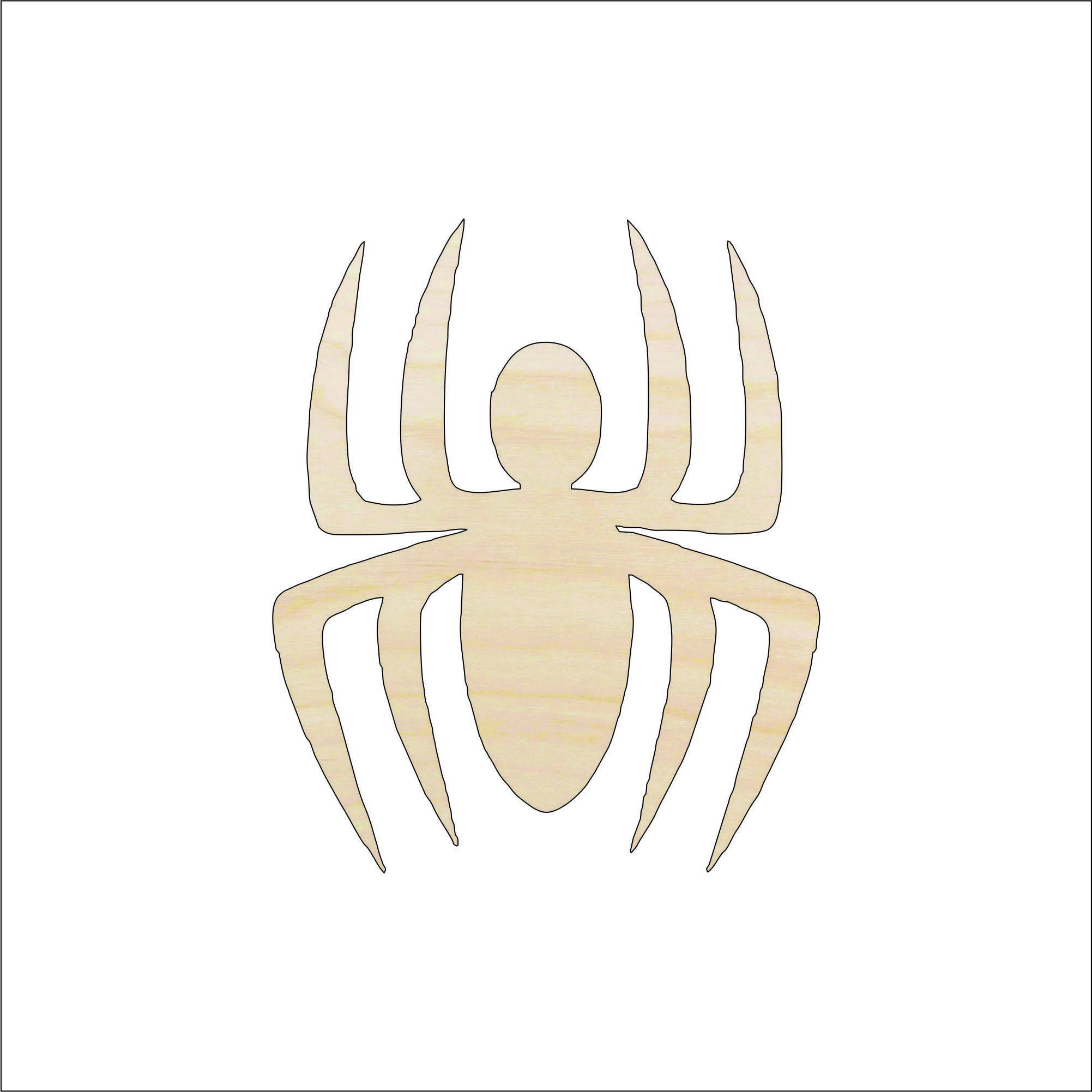 Spider - Laser Cut Out Unfinished Wood Craft Shape BUG31 Spider - Laser Cut Out Unfinished Wood Craft Shape BUG31