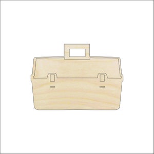 Sport Hunting Tackle Box - Laser Cut Out Unfinished Wood Craft Shape HNT8 Sport Hunting Tackle Box - Laser Cut Out Unfinished Wood Craft Shape HNT8