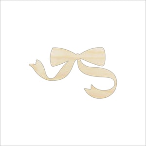 Bow - Laser Cut Out Unfinished Wood Shape  Craft Supply BOW6