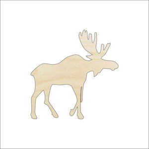 Moose - Laser Cut Out Unfinished Wood Craft Shape MUS1 Moose - Laser Cut Out Unfinished Wood Craft Shape MUS1