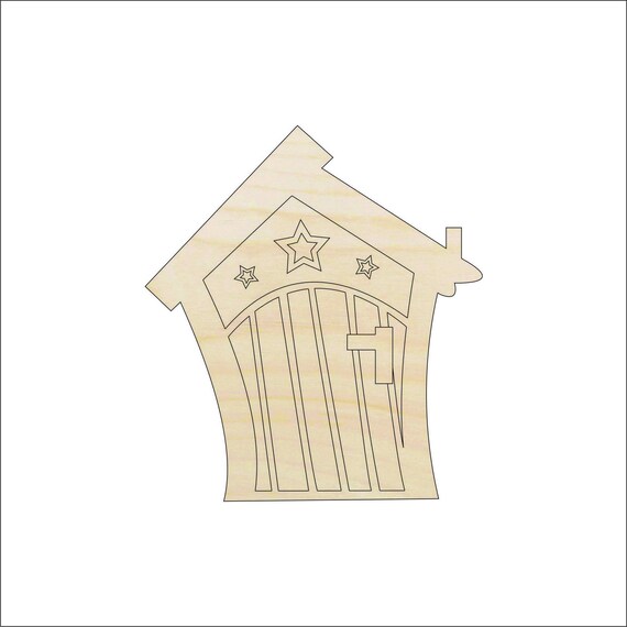 Door - Laser Cut Out Unfinished Wood Craft Shape BLD75 Door - Laser Cut Out Unfinished Wood Craft Shape BLD75