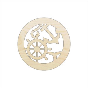 Anchor Design - Laser Cut Out Unfinished Wood Craft Shape BOT38 Anchor Design - Laser Cut Out Unfinished Wood Craft Shape BOT38