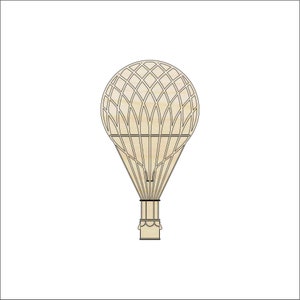 Hot Air Balloon - Wood Craft Shape Laser Cut Out & Unfinished DIY Craft Supply  BLN11