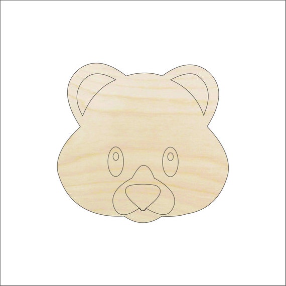 Bear - Laser Cut Out Unfinished Wood Craft Shape BER3 Bear - Laser Cut Out Unfinished Wood Craft Shape BER3