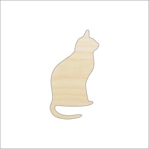 Cat - Laser Cut Out Unfinished Wood Craft Shape CAT33 Cat - Laser Cut Out Unfinished Wood Craft Shape CAT33