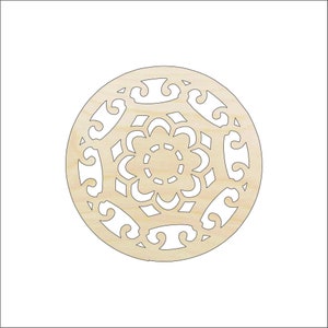 Design Flower - Laser Cut Out Unfinished Wood Craft Shape CSTR16 Design Flower - Laser Cut Out Unfinished Wood Craft Shape CSTR16