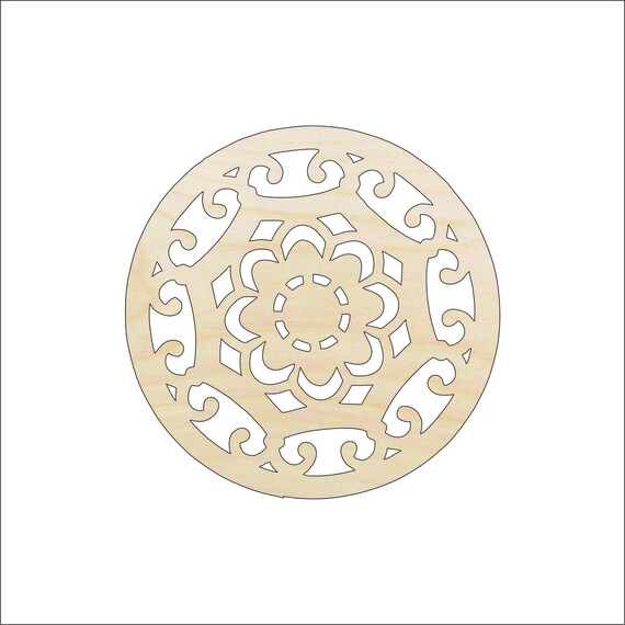 Design Flower - Laser Cut Out Unfinished Wood Craft Shape CSTR16 Design Flower - Laser Cut Out Unfinished Wood Craft Shape CSTR16
