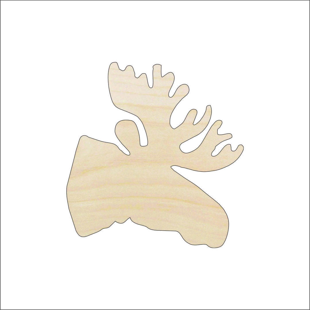 Moose - Laser Cut Out Unfinished Wood Craft Shape MUS33 Moose - Laser Cut Out Unfinished Wood Craft Shape MUS33