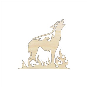 Wolf - Laser Cut Out Unfinished Wood Craft Shape ANML70 Wolf - Laser Cut Out Unfinished Wood Craft Shape ANML70