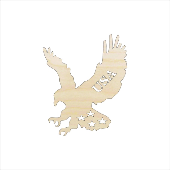 Bird Eagle - Laser Cut Out Unfinished Wood Craft Shape USA49 Bird Eagle - Laser Cut Out Unfinished Wood Craft Shape USA49