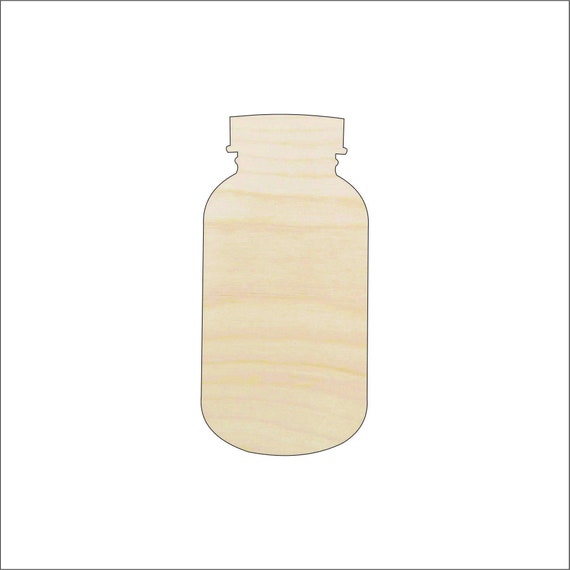 Container Jar - Laser Cut Out Unfinished Wood Craft Shape FOD47 Container Jar - Laser Cut Out Unfinished Wood Craft Shape FOD47