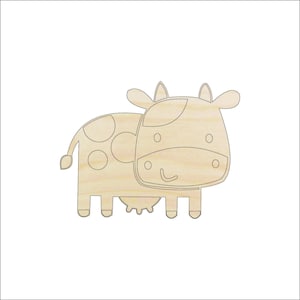 Cow - Laser Cut Out Unfinished Wood Craft Shape COW21 Cow - Laser Cut Out Unfinished Wood Craft Shape COW21