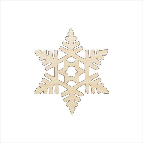 Detailed Snowflake Wood Cutout 