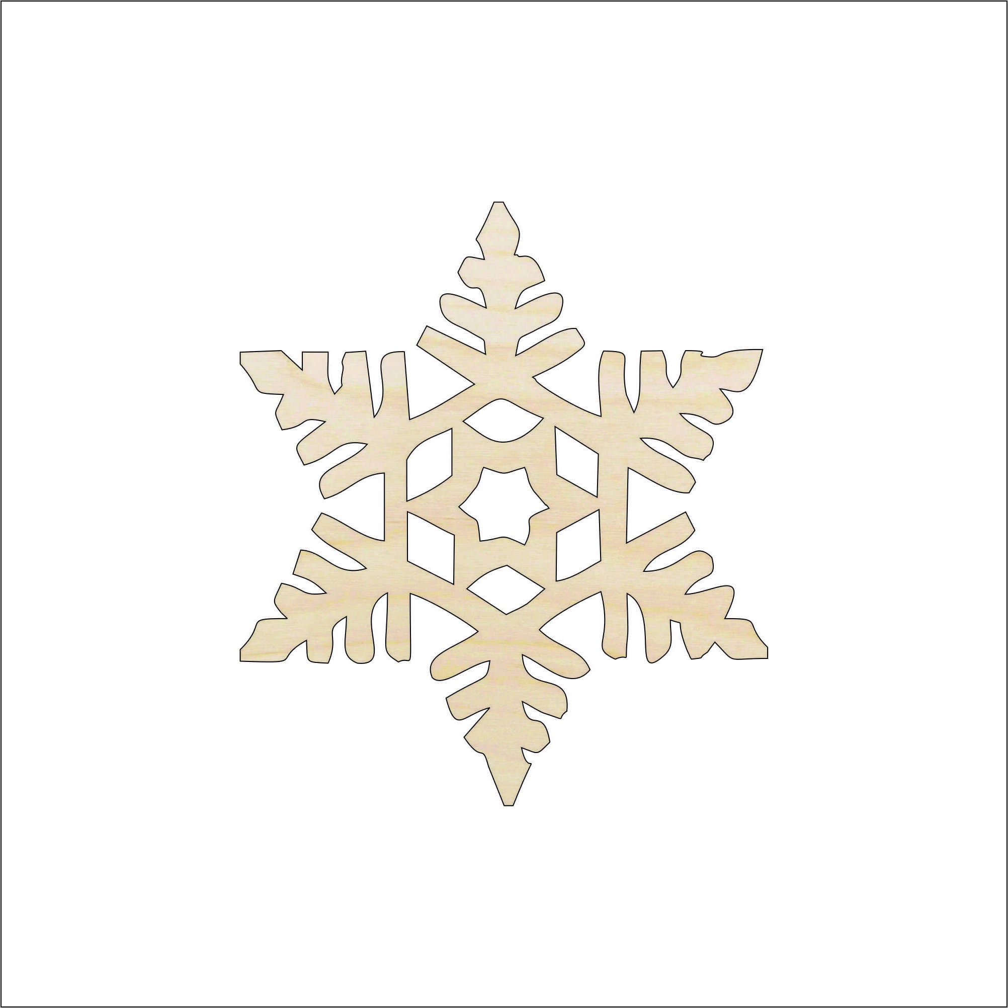 Snowflake - Laser Cut Out Unfinished Wood Craft Shape SNW57 Snowflake - Laser Cut Out Unfinished Wood Craft Shape SNW57