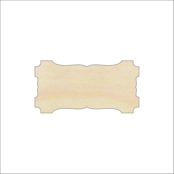Plaque - Laser Cut Out Unfinished Wood Craft Shape BSC55 Plaque - Laser Cut Out Unfinished Wood Craft Shape BSC55