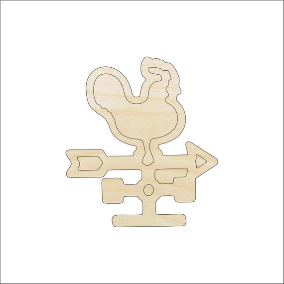 Building Weather Vane - Laser Cut Out Unfinished Wood Craft Shape DCR56 Building Weather Vane - Laser Cut Out Unfinished Wood Craft Shape DCR56