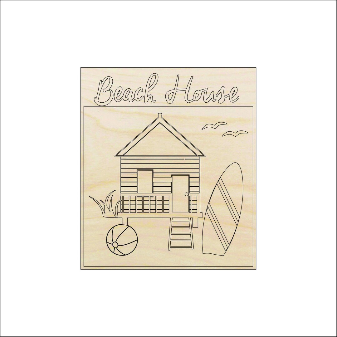 Sign Beach - Laser Cut Out Unfinished Wood Craft Shape BCH18 Sign Beach - Laser Cut Out Unfinished Wood Craft Shape BCH18