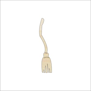 Decor Broom - Laser Cut Out Unfinished Wood Craft Shape DCR38 Decor Broom - Laser Cut Out Unfinished Wood Craft Shape DCR38