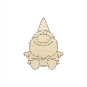 Gnome - Laser Cut Out Unfinished Wood Craft Shape MYTH16 Gnome - Laser Cut Out Unfinished Wood Craft Shape MYTH16