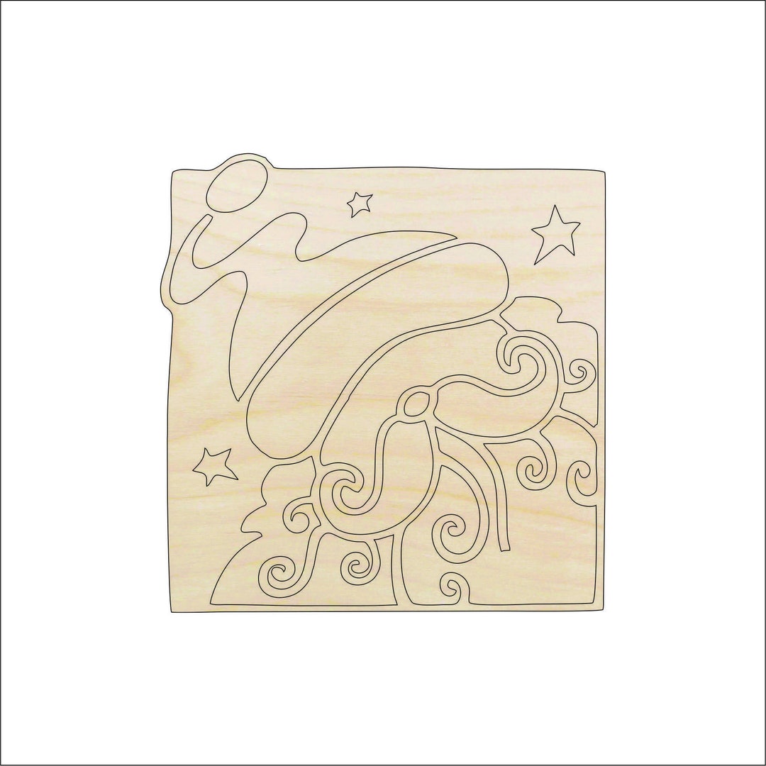 Santa Claus - Laser Cut Out Unfinished Wood Craft Shape XMS177 Santa Claus - Laser Cut Out Unfinished Wood Craft Shape XMS177