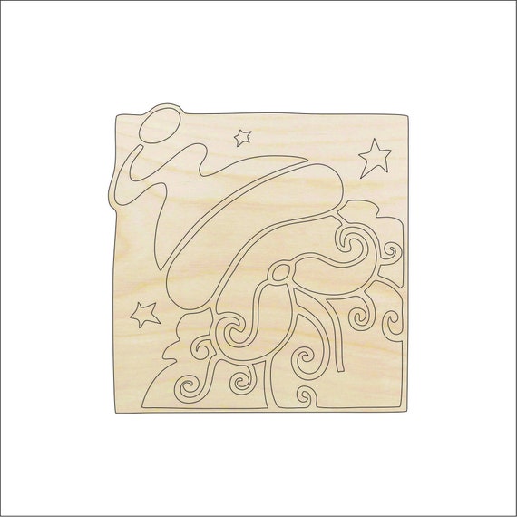 Santa Claus - Laser Cut Out Unfinished Wood Craft Shape XMS177 Santa Claus - Laser Cut Out Unfinished Wood Craft Shape XMS177