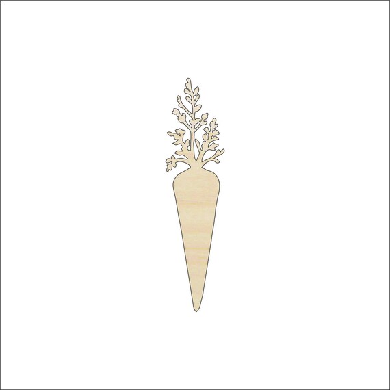 Food Carrot - Laser Cut Out Unfinished Wood Craft Shape FOD113 Food Carrot - Laser Cut Out Unfinished Wood Craft Shape FOD113