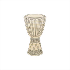 Music Drum - Laser Cut Out Unfinished Wood Craft Shape MSC16 Music Drum - Laser Cut Out Unfinished Wood Craft Shape MSC16