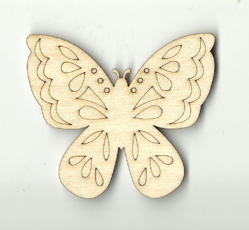 Download Butterfly Laser Cut Out Unfinished Wood Shape Craft Supply ...