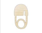 Baby Safety Pin - Laser Cut Out Unfinished Wood Craft Shape BBY27 Baby Safety Pin - Laser Cut Out Unfinished Wood Craft Shape BBY27