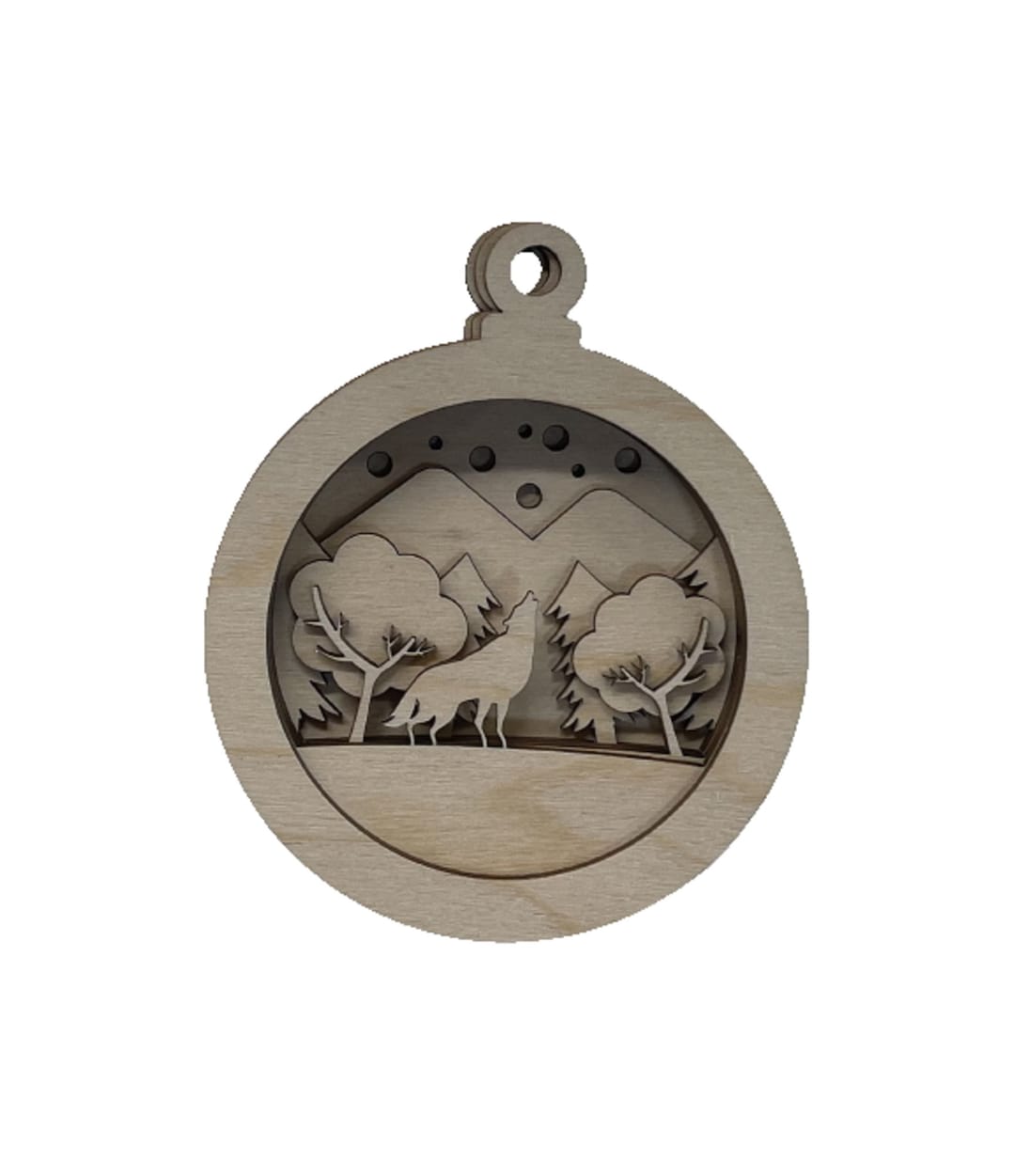 3D Ornament Wolf 8 Pieces Laser Cut Out Unfinished ORN139 3D Ornament Wolf 8 Pieces Laser Cut Out Unfinished ORN139