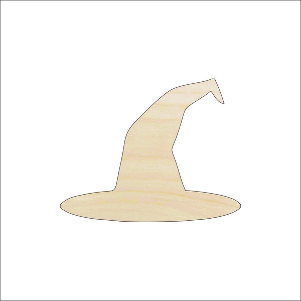 Hat Witch - Laser Cut Out Unfinished Wood Shape Craft Supply FAL49