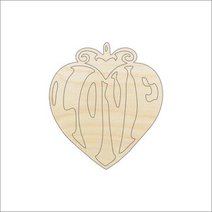 Word Love - Laser Cut Out Unfinished Wood Craft Shape VAL36 Word Love - Laser Cut Out Unfinished Wood Craft Shape VAL36