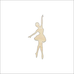 Dance Ballerina - Laser Cut Out Unfinished Wood Craft Shape SPT98 Dance Ballerina - Laser Cut Out Unfinished Wood Craft Shape SPT98