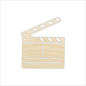Movie Clapboard - Wood Craft Shape Laser Cut Out & Unfinished DIY Craft Supply  MVE11