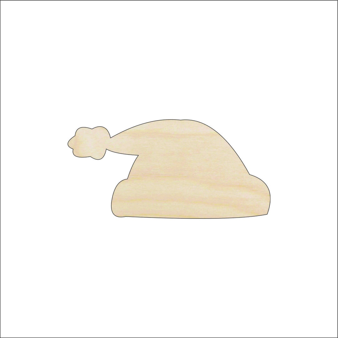 Hat Santa - Laser Cut Out Unfinished Wood Craft Shape XMS80 Hat Santa - Laser Cut Out Unfinished Wood Craft Shape XMS80
