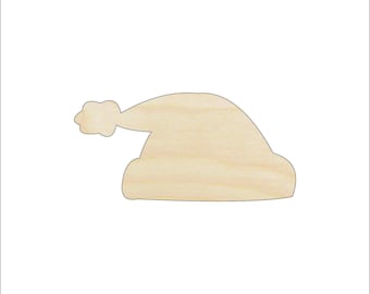Hat Santa - Laser Cut Out Unfinished Wood Craft Shape XMS80 Hat Santa - Laser Cut Out Unfinished Wood Craft Shape XMS80