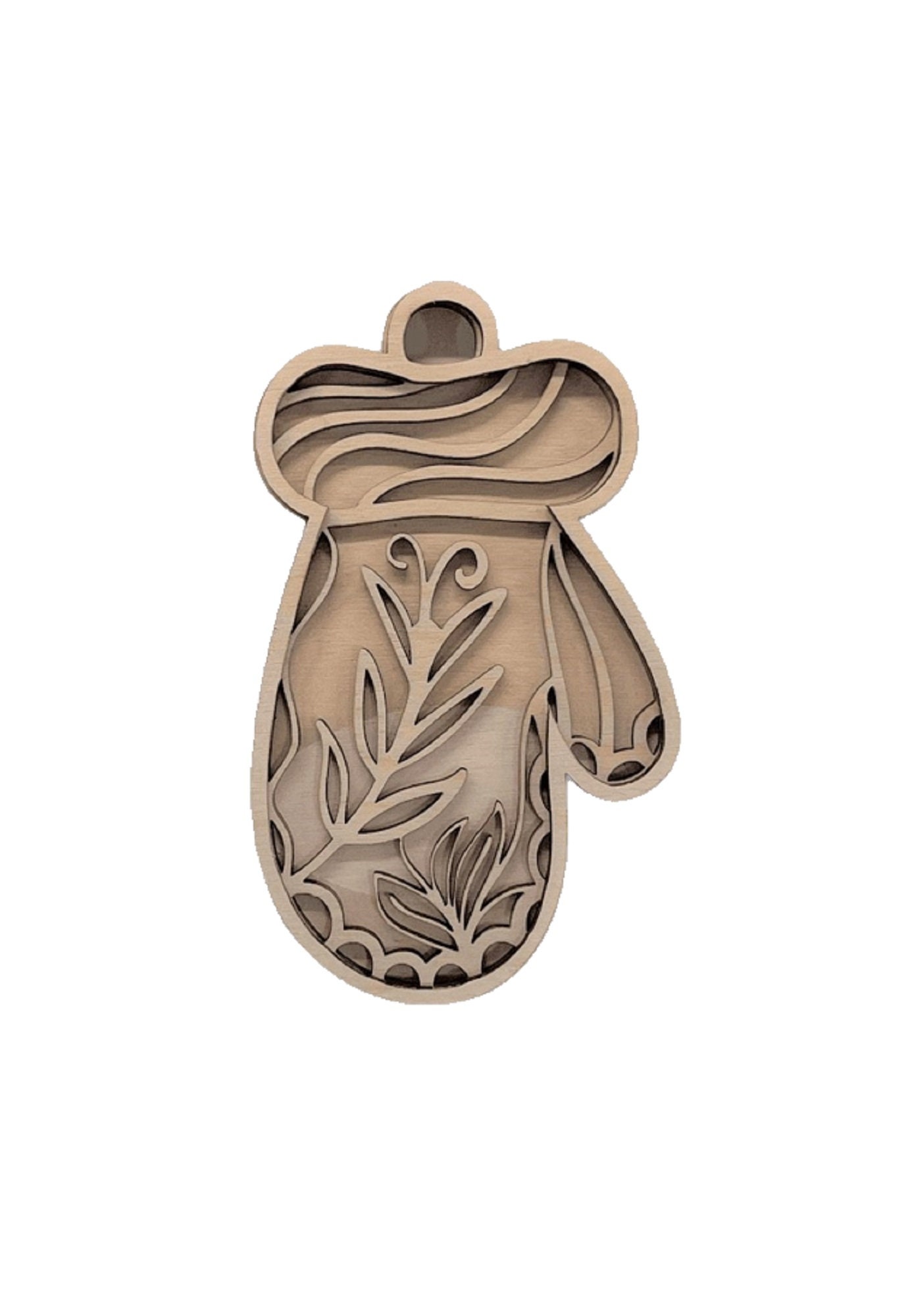 3D Ornament Mitten 3 Pieces Laser Cut Out Unfinished ORN91 3D Ornament Mitten 3 Pieces Laser Cut Out Unfinished ORN91
