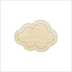 Cloud - Laser Cut Out Unfinished Wood Craft Shape SKY68 Cloud - Laser Cut Out Unfinished Wood Craft Shape SKY68
