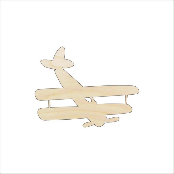 Airplane - Laser Cut Out Unfinished Wood Craft Shape PLN19 Airplane - Laser Cut Out Unfinished Wood Craft Shape PLN19